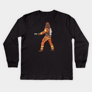 Firefighter Kids Long Sleeve T-Shirt